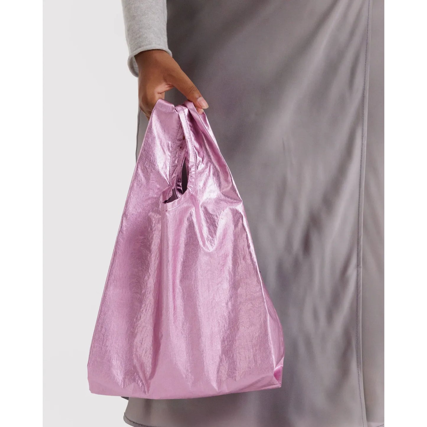 Baggu | 'Baby' Reusable Shopper Blush Metallic
