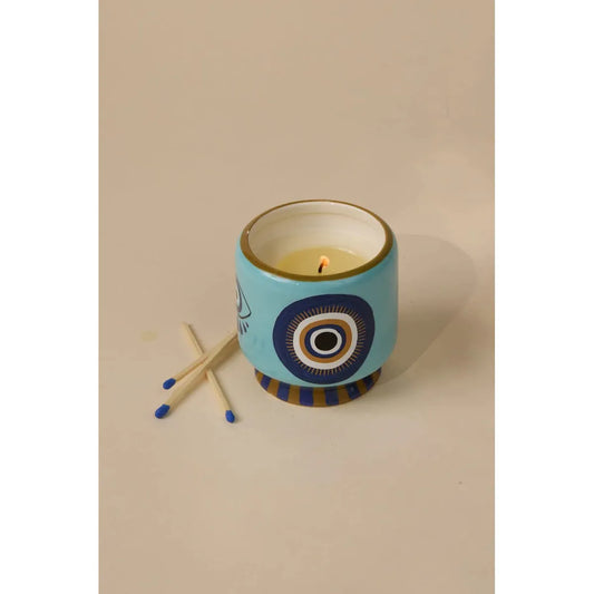 A Dopo 8oz./226g Eye Ceramic Candle - Incense & Smoke