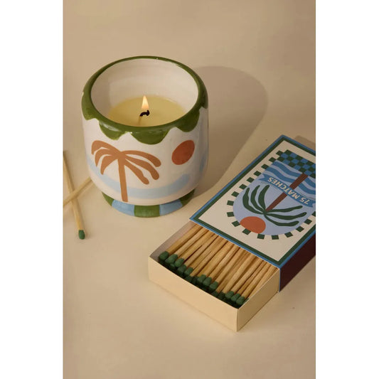 A Dopo Boxed Matches “Palm Tree” Dark Green - 75 matches (9.6 CM)