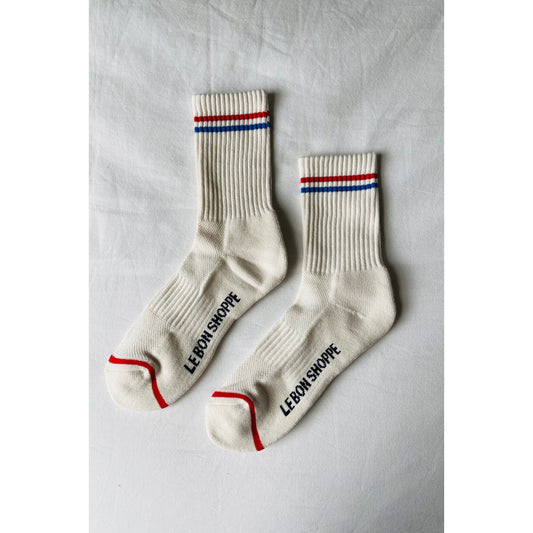 Boyfriend Socks - Milk