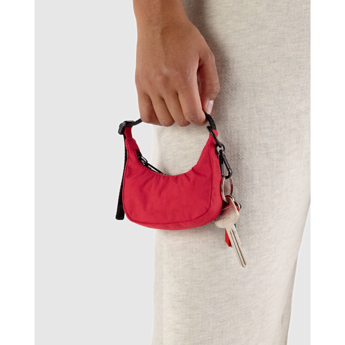 CRESCENT BAG CHARM - CANDY APPLE