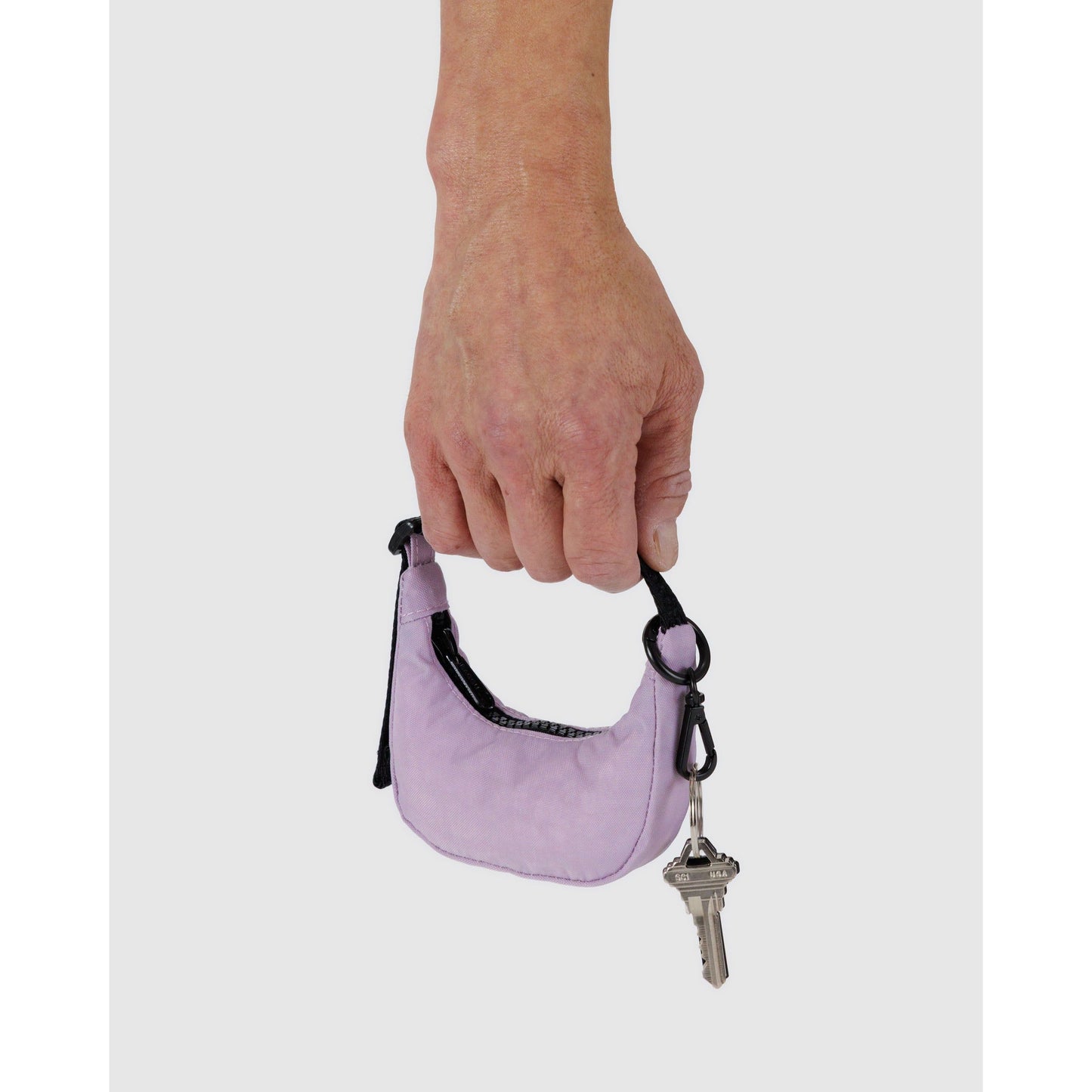 CRESCENT BAG CHARM - DUSTY PINK