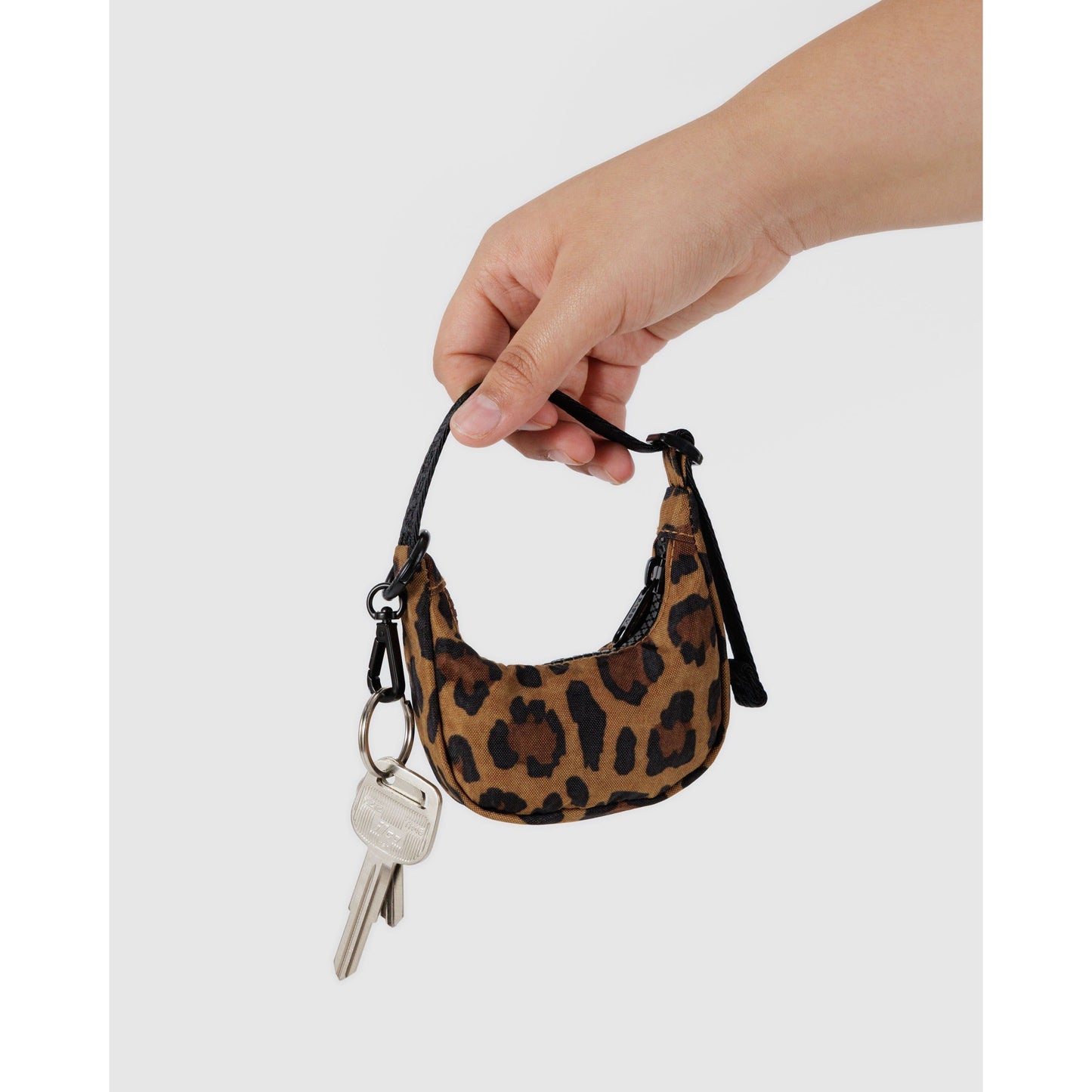 CRESCENT BAG CHARM - LEOPARD