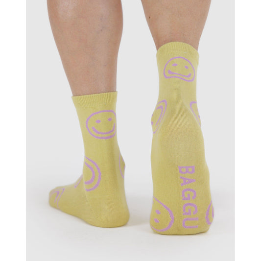 Crew Sock - Straw Happy