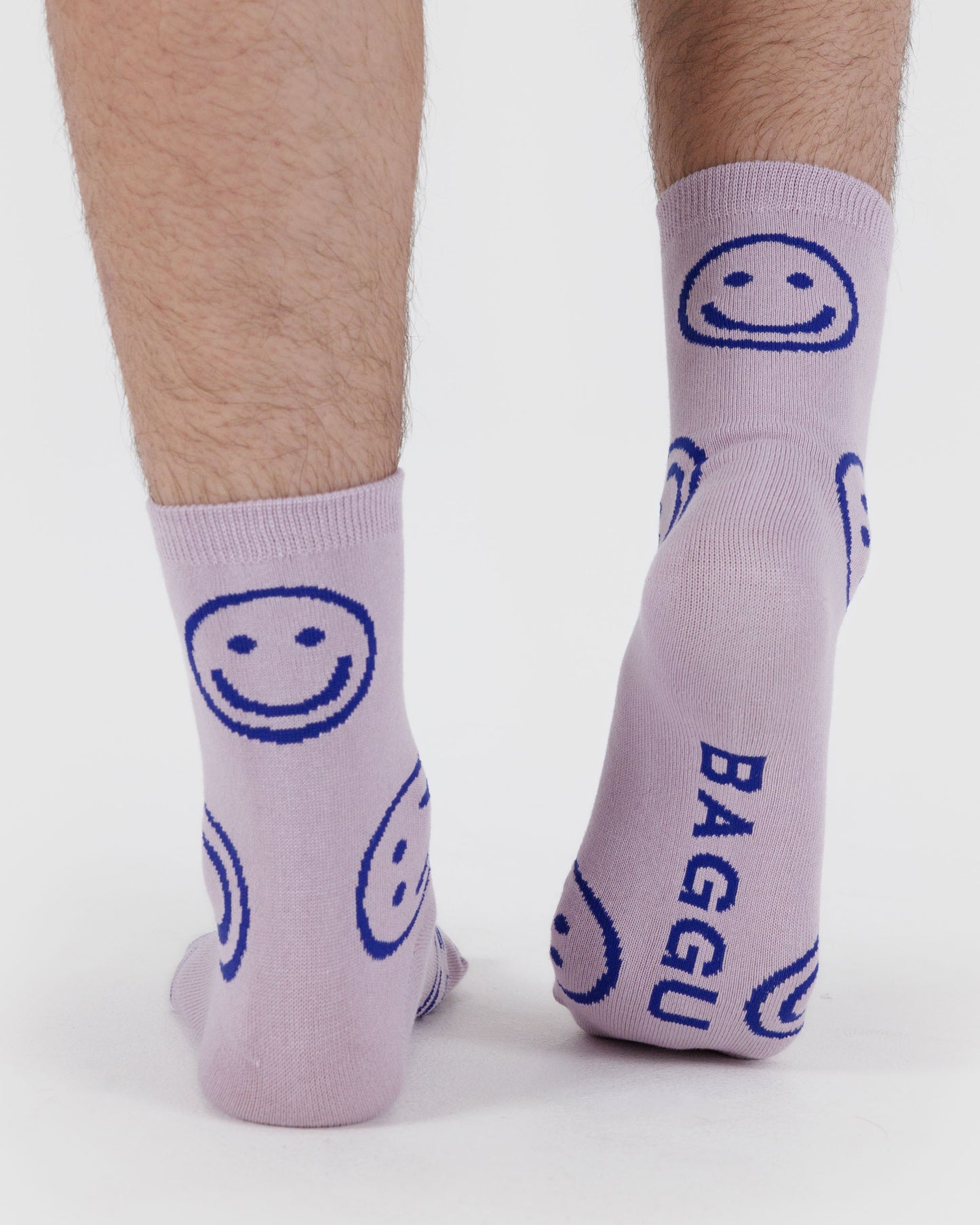 CREW SOCK - DUSTY PINK HAPPY