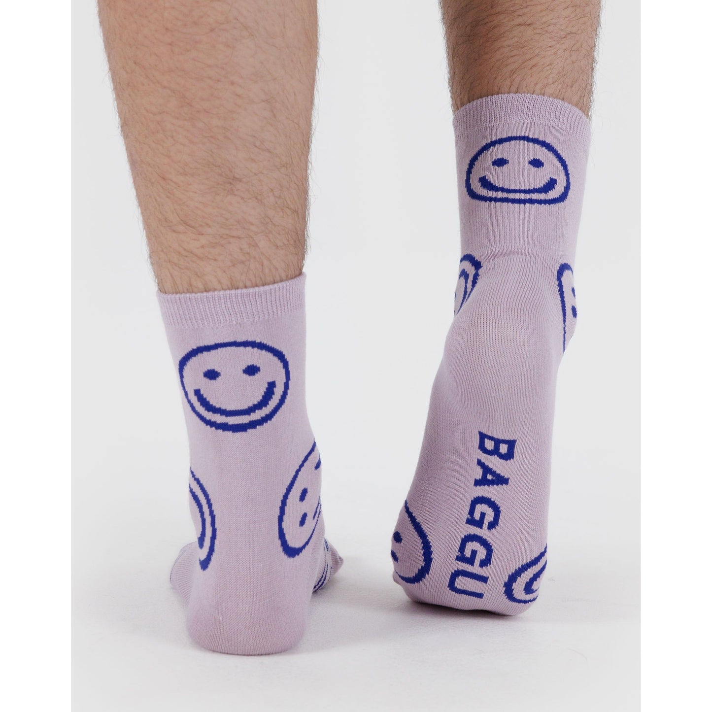 CREW SOCK - DUSTY PINK HAPPY