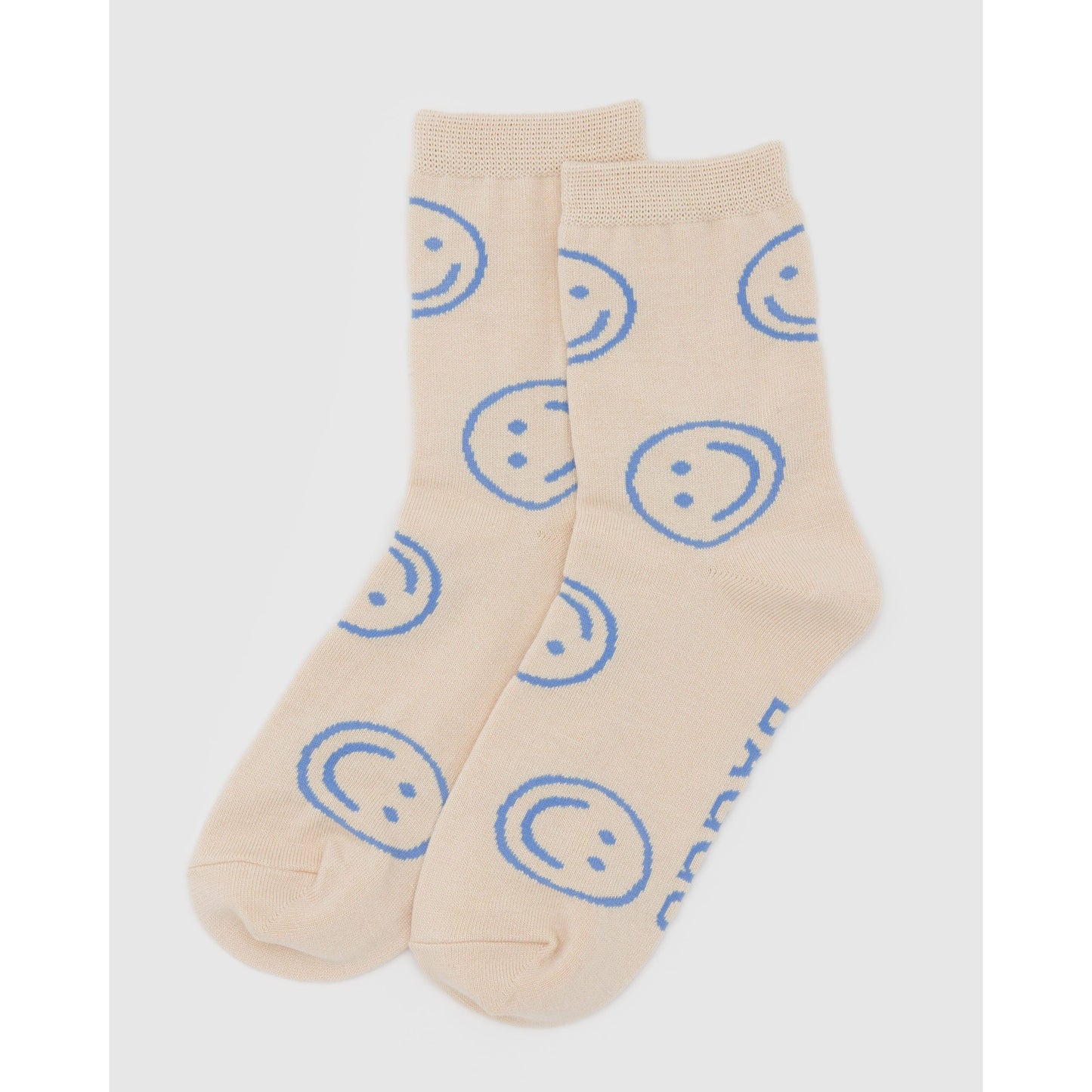 CREW SOCK - ECRU HAPPY
