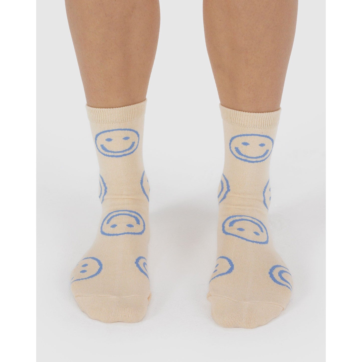 CREW SOCK - ECRU HAPPY