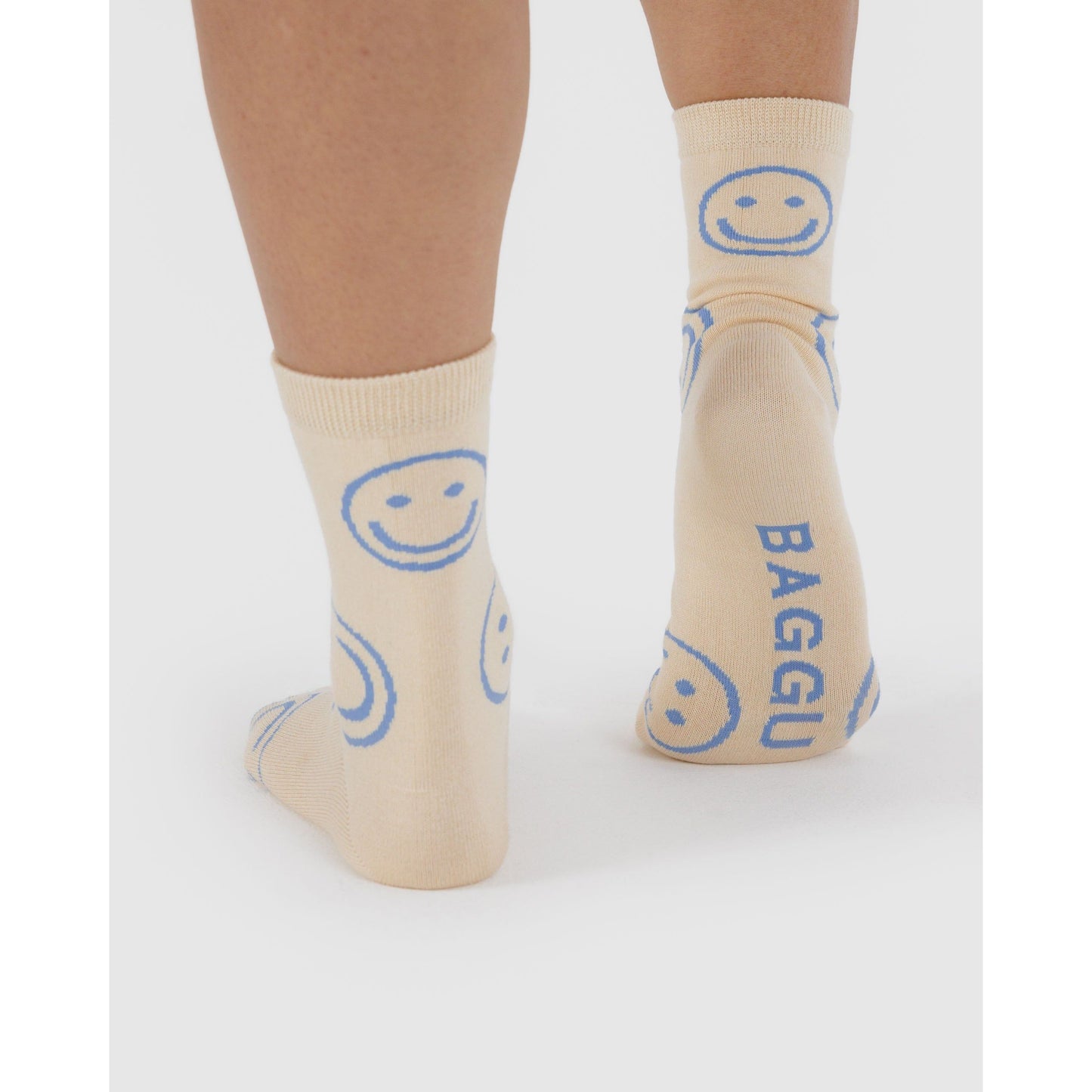 CREW SOCK - ECRU HAPPY