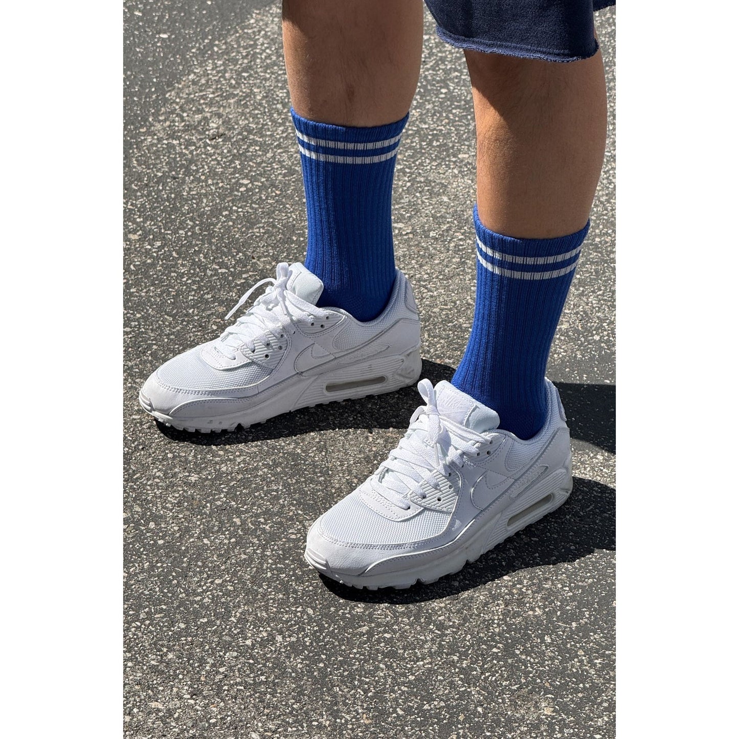 EXTENDED BOYFRIEND SOCKS -COBALT