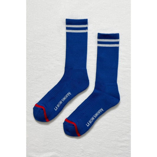 Extended Boyfriend Socks - Cobalt