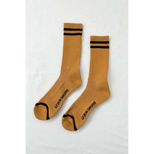 Extended Boyfriend Socks - Biscotti