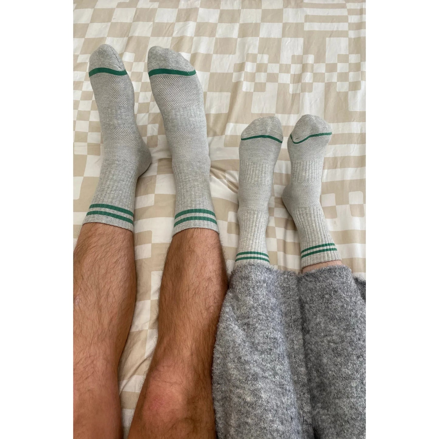 EXTENDED BOYFRIEND SOCKS - LIGHT GREY