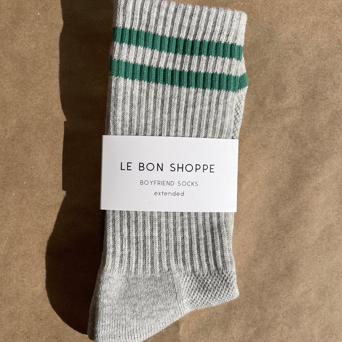 EXTENDED BOYFRIEND SOCKS - LIGHT GREY