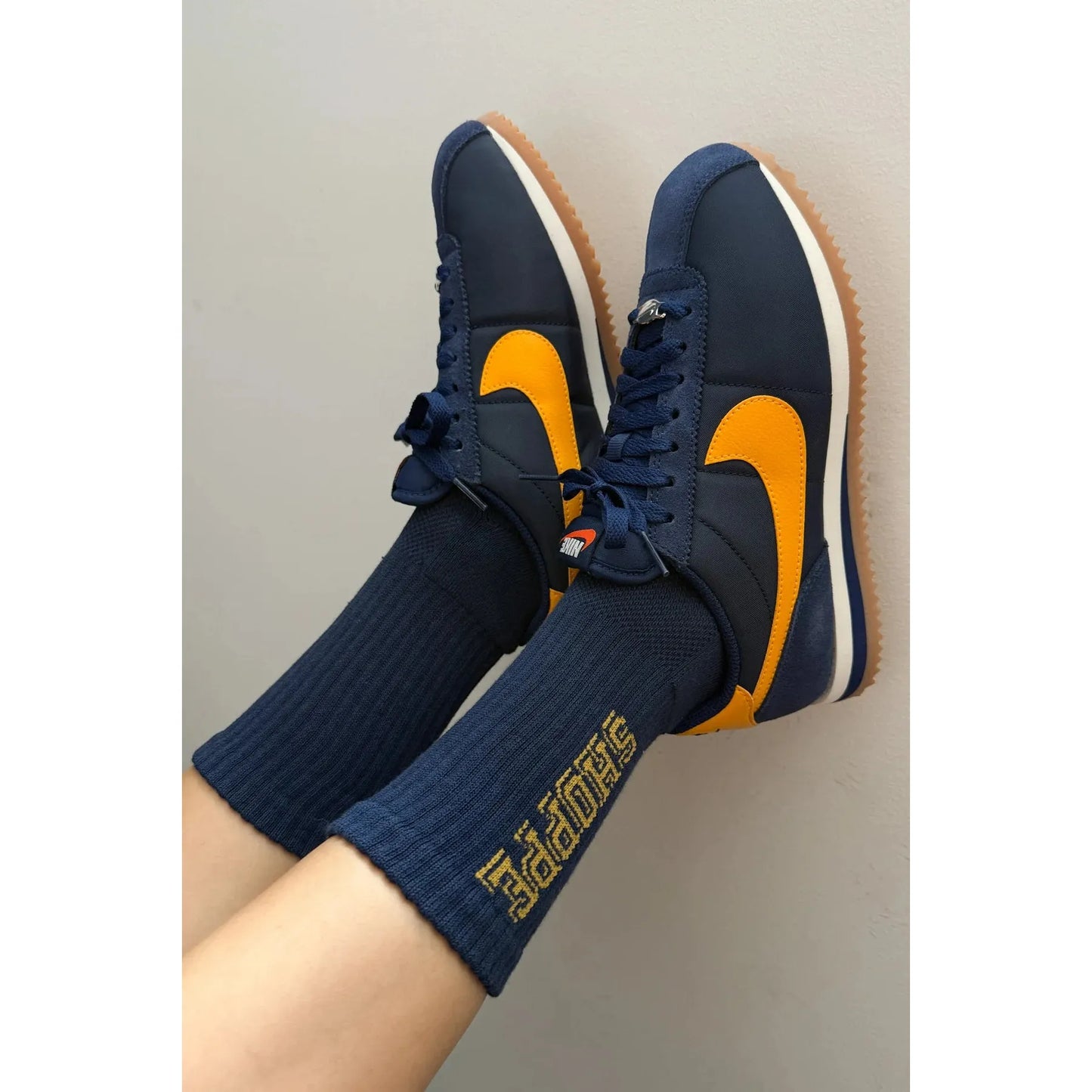 PREPPY SOCKS - NAVY / GOLD