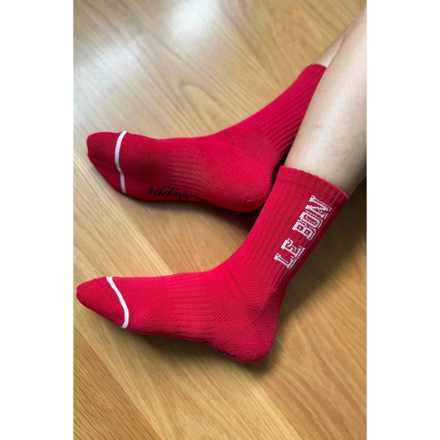 PREPPY SOCKS - RED/CREAM