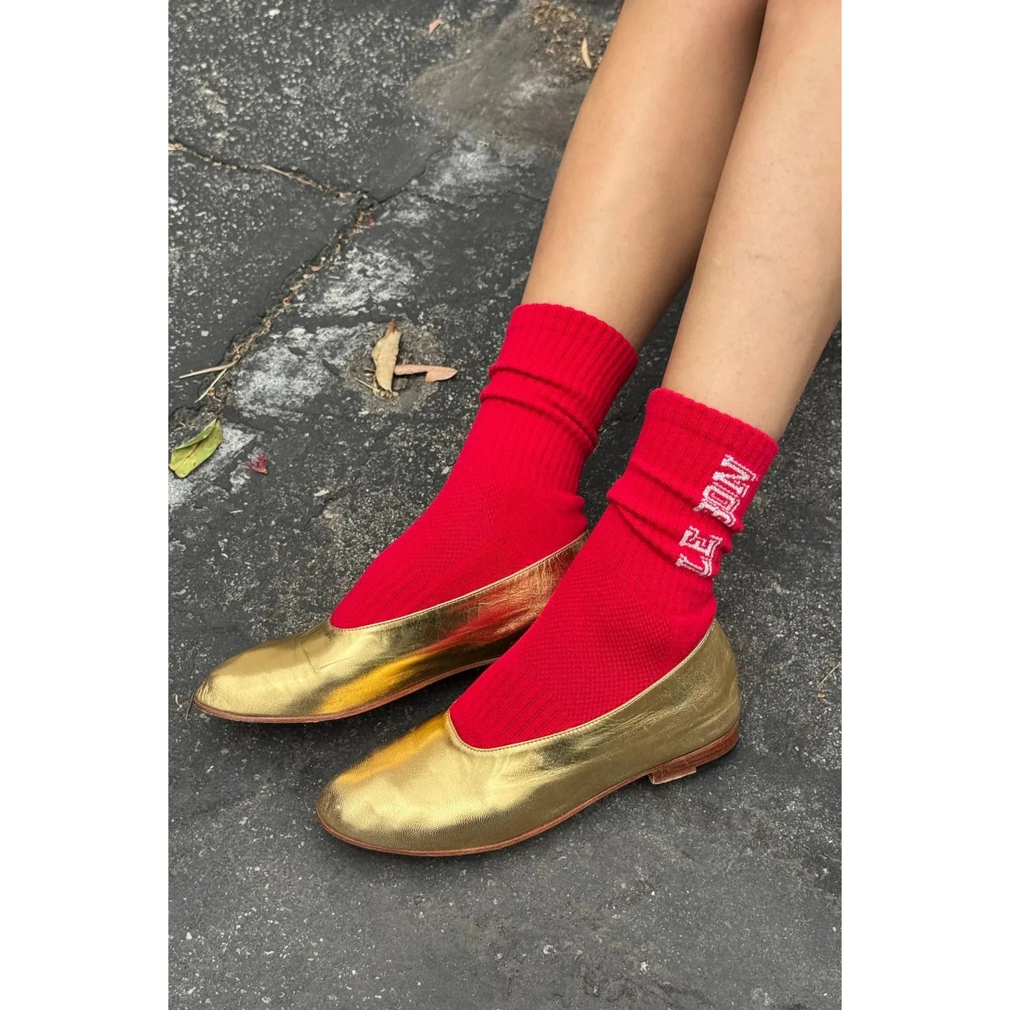 PREPPY SOCKS - RED/CREAM