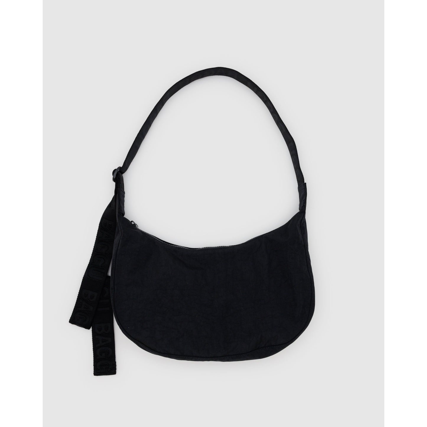 MEDIUM NYLON CRESCENT BAG - BLACK