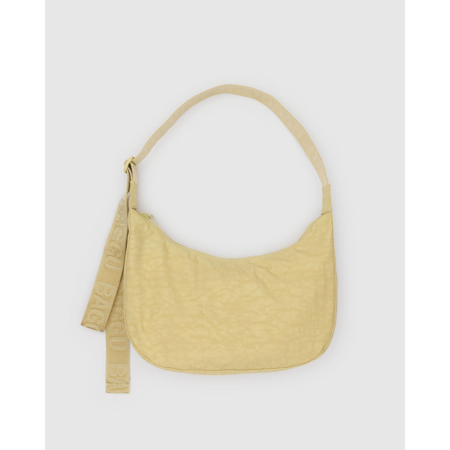 MEDIUM NYLON CRESCENT BAG - BUTTER