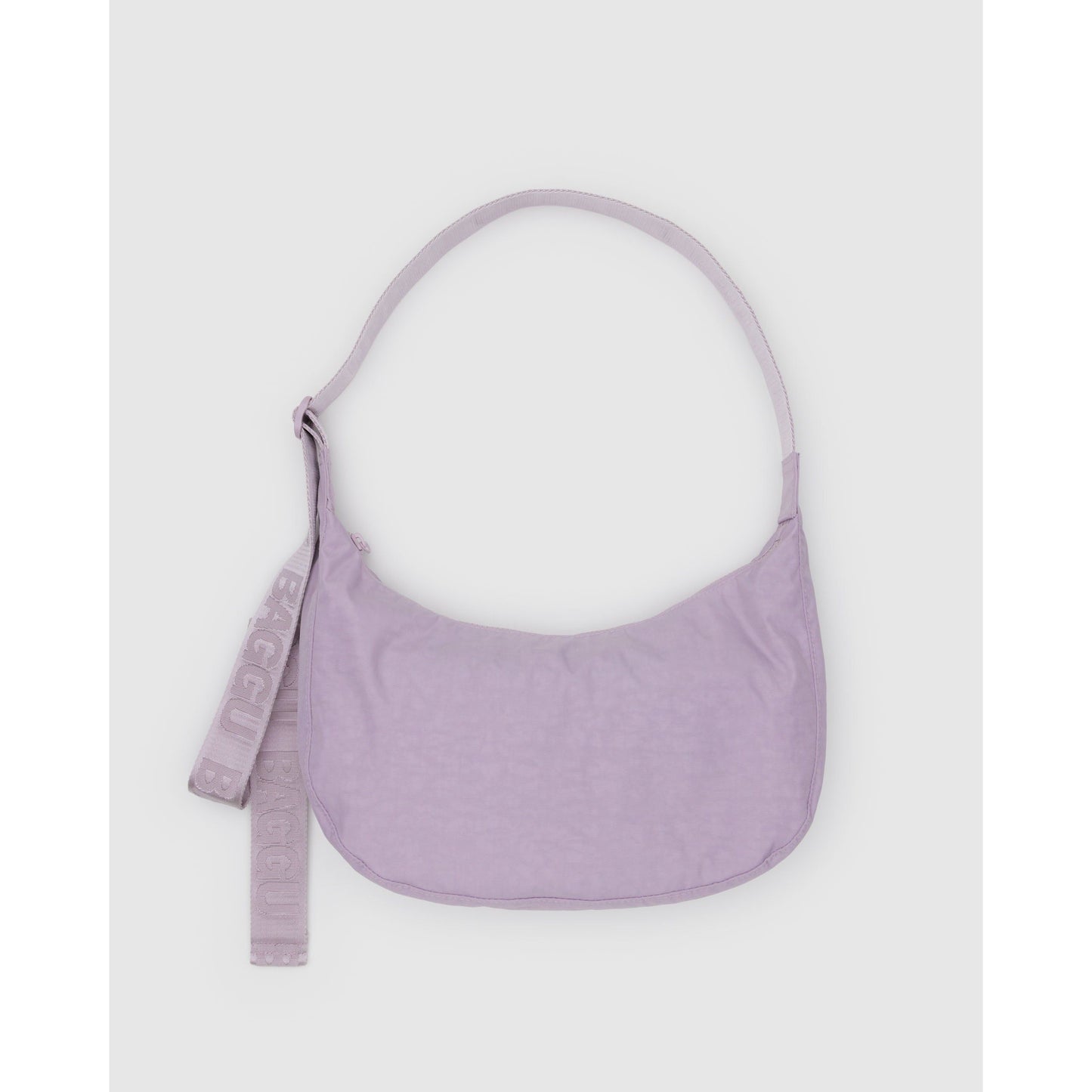 MEDIUM NYLON CRESCENT BAG - DUSTY PINK