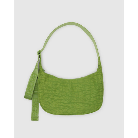 MEDIUM NYLON CRESCENT BAG - GREEN JUICE