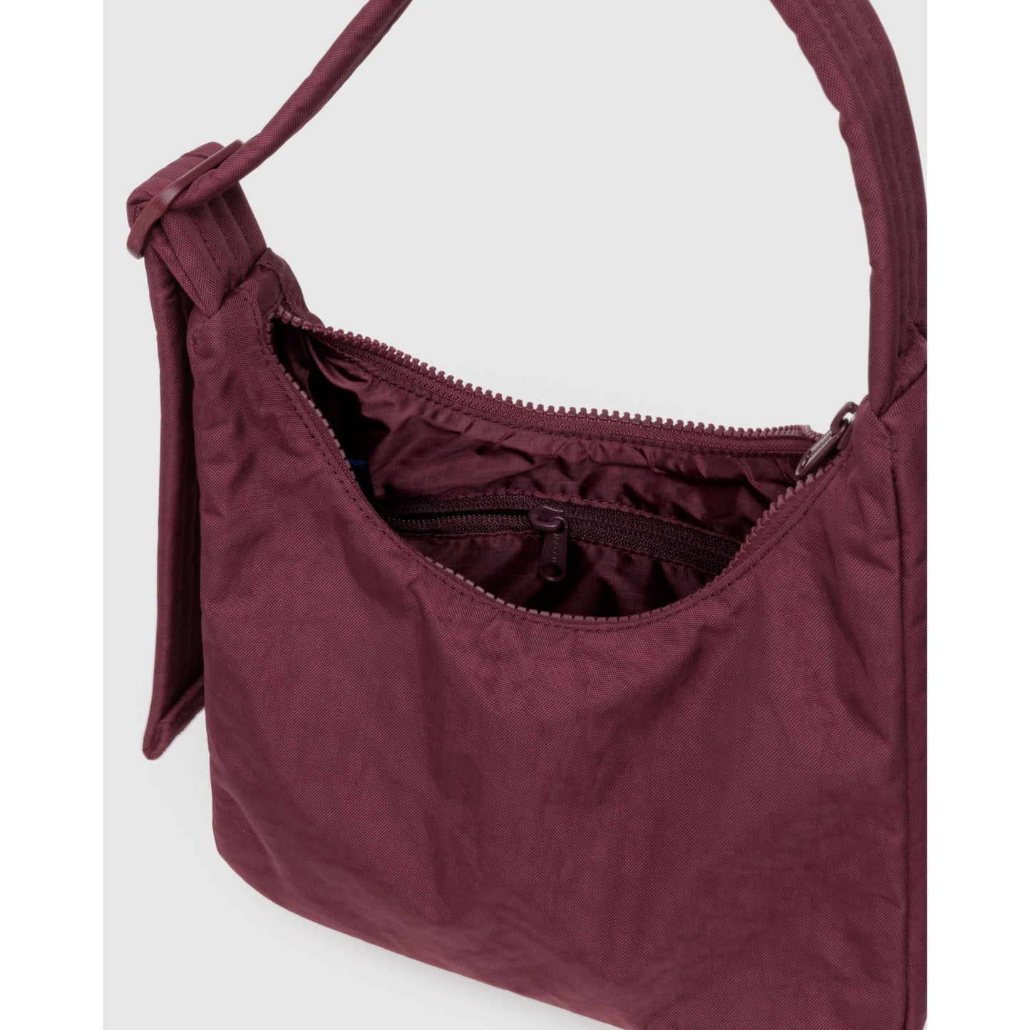 Mini Nylon Shoulder Bag - Mahogany