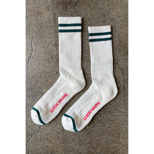 Extended Boyfriend Socks - Parchment