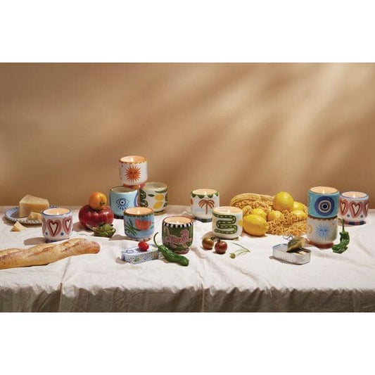 A Dopo 8oz./226g Palm Tree Ceramic Candle - Lush Palms