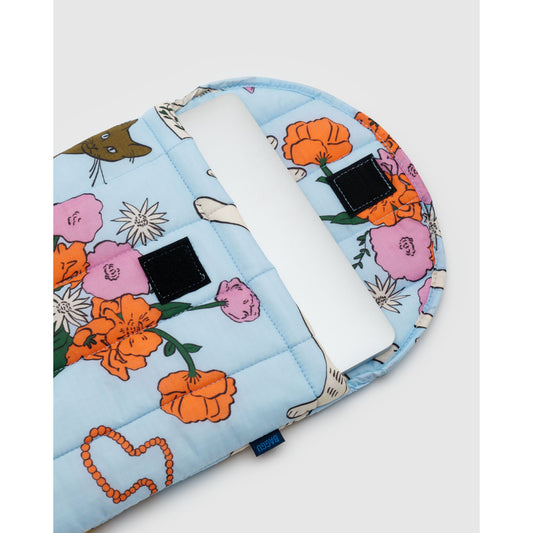 Puffy Laptop Sleeve - Table Cats