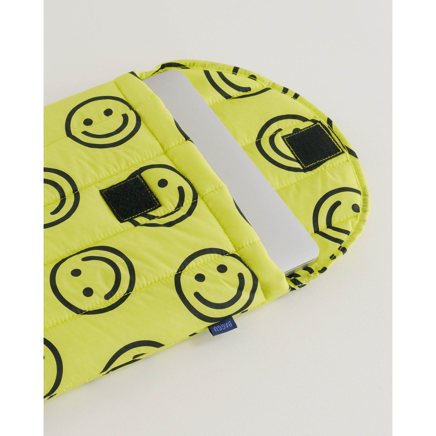 PUFFY LAPTOP SLEEVE - YELLOW HAPPY