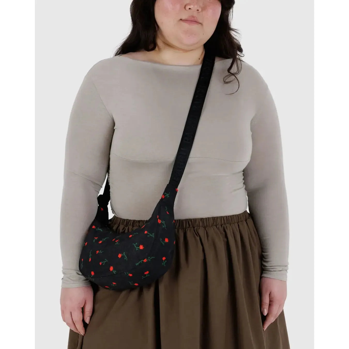 Small Nylon Crescent Bag - Painted Wildlower