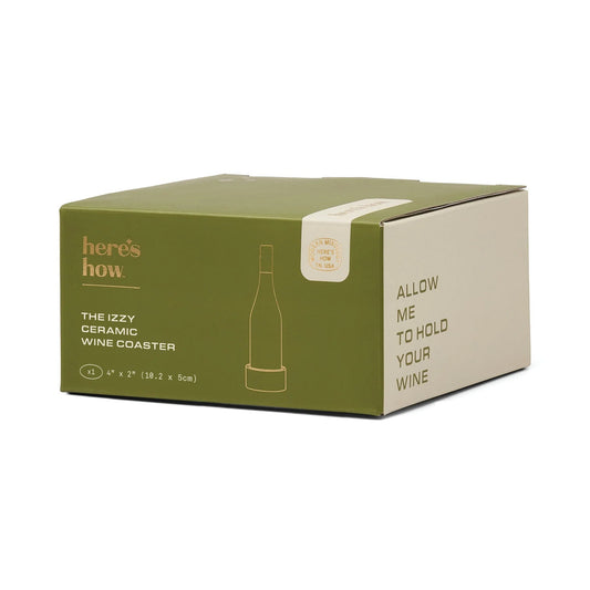 Heres How | 'Izzy' Wine Coaster - Green Stripe - The Malo Life