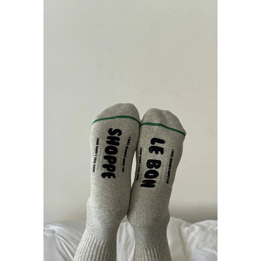 Le Bon Shoppe | Hugger Socks - Heather Grey/Black - The Malo Life