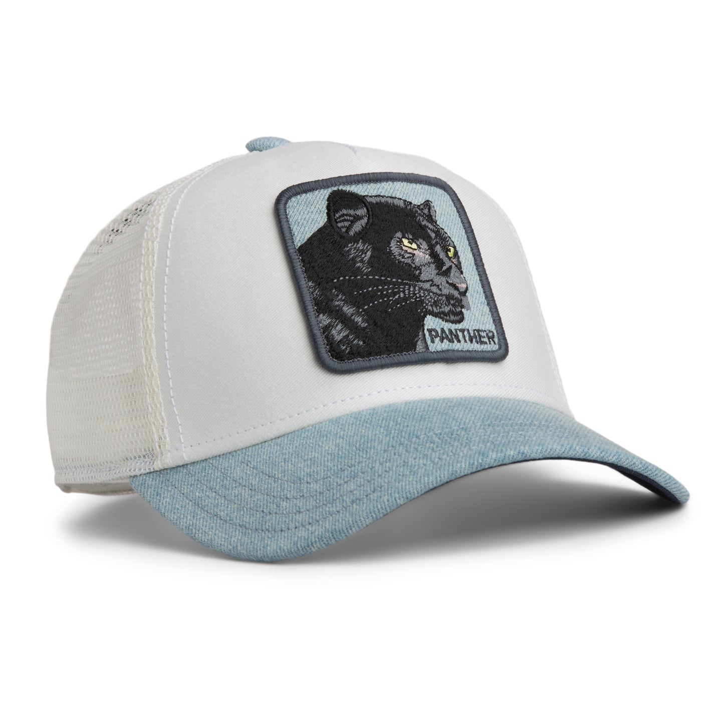 Goorin Bros | 'Denim Panther' Trucker - Light Denim/White