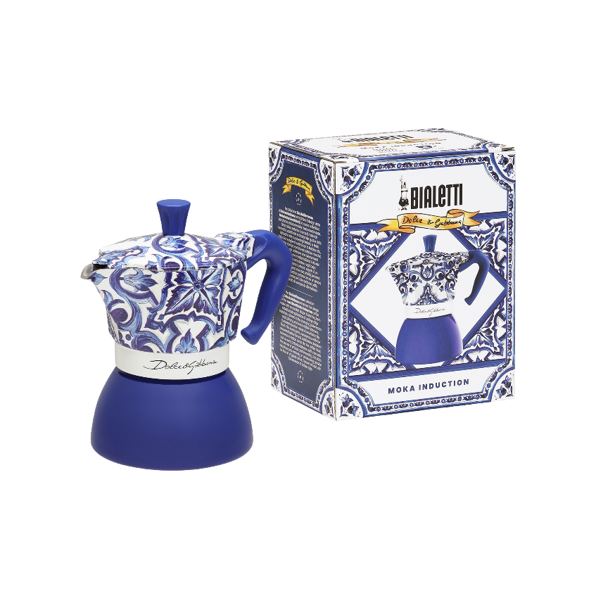 Bialetti X Dolce & Gabbana | Blue Mediterranean Moka Induction 4 Cup
