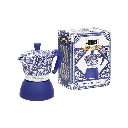 Bialetti X Dolce & Gabbana | Blue Mediterranean Moka Induction 4 Cup