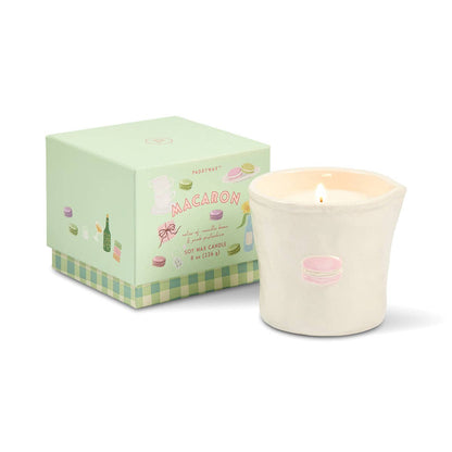 Paddywax Bistro | "Macaron" Ceramic Candle - Amber & Pistachio