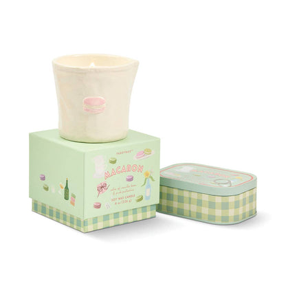 Paddywax Bistro | "Macaron" Ceramic Candle - Amber & Pistachio