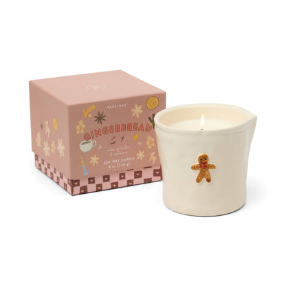Paddywax Bistro | 'Gingerbread' Embossed Ceramic Candle - Gingerbread