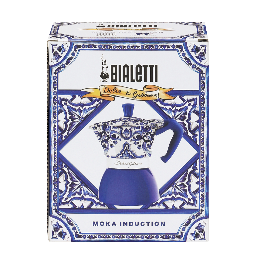 Bialetti X Dolce & Gabbana | Blue Mediterranean Moka Induction 4 Cup