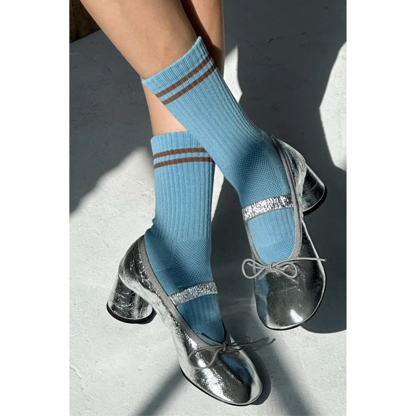 BOYFRIEND SOCKS - POWDER BLUE