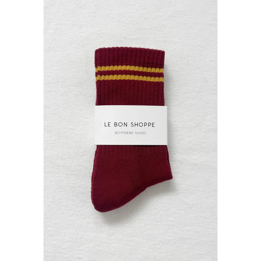 Le Bon Shoppe | Boyfriend Socks - Cardinal Red