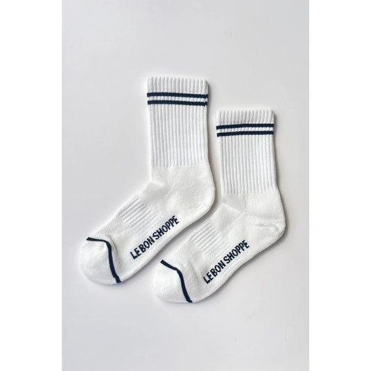 Le Bon Shoppe | Boyfriend Socks - Classic White