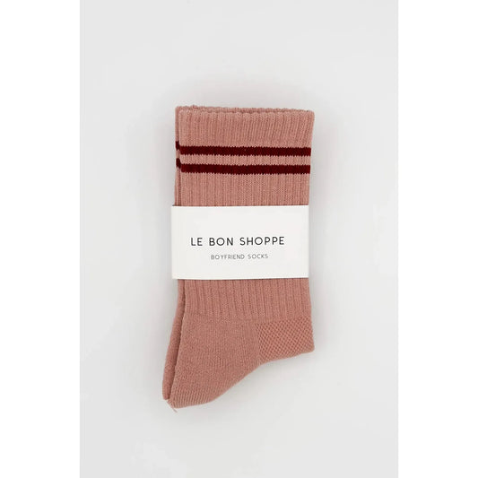 BOYFRIEND SOCKS - VINTAGE PINK