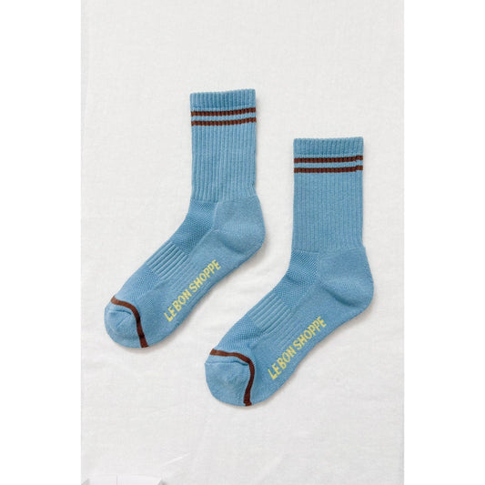 BOYFRIEND SOCKS - POWDER BLUE
