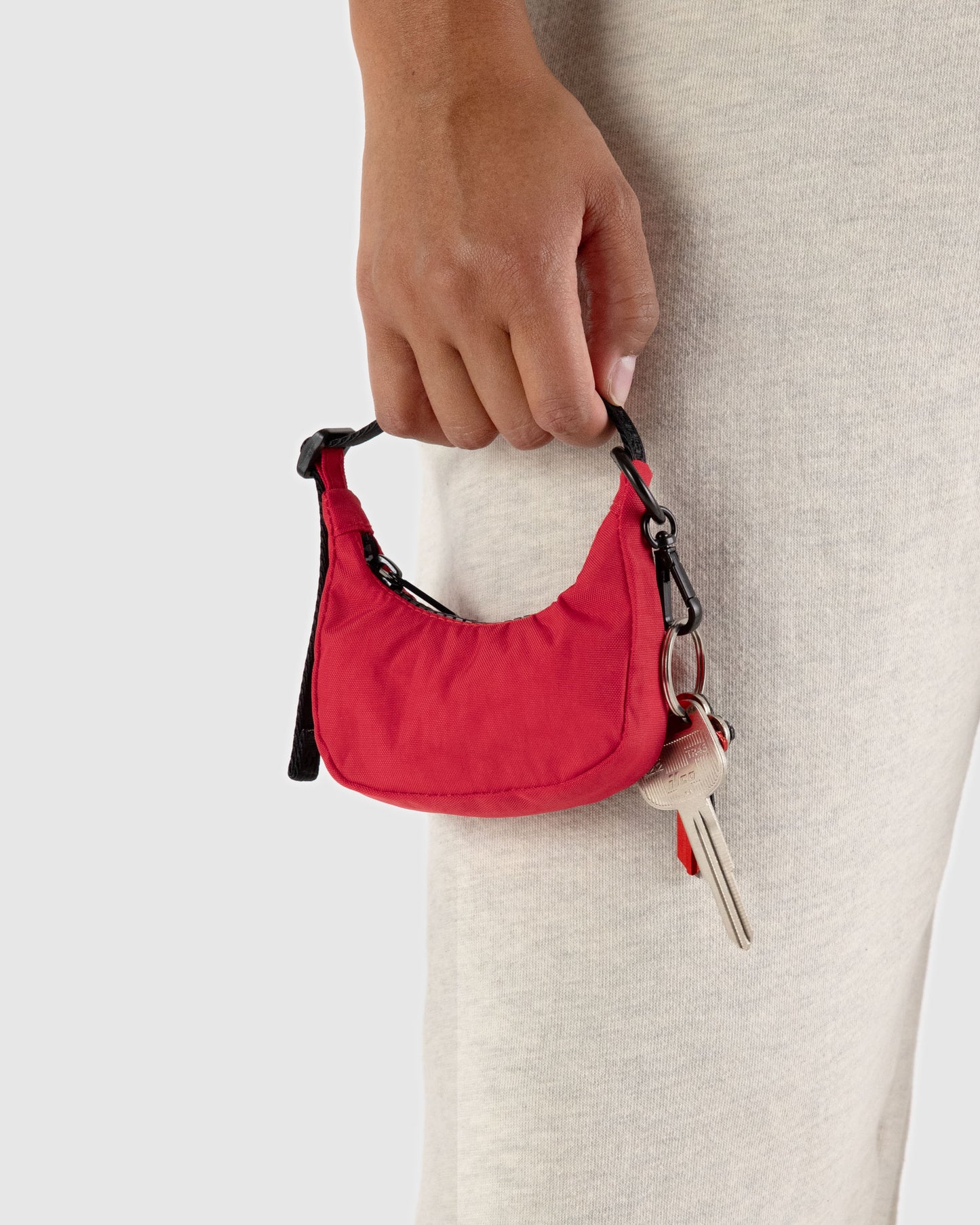 CRESCENT BAG CHARM - CANDY APPLE
