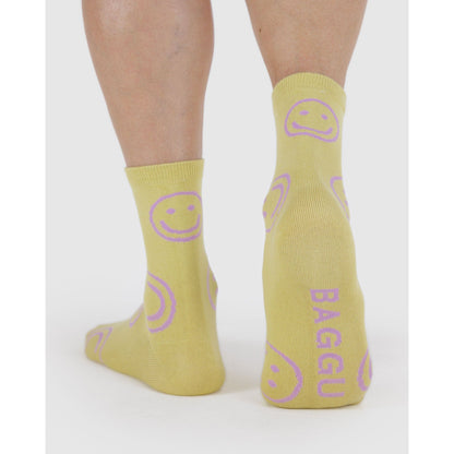 CREW SOCK - STRAW HAPPY