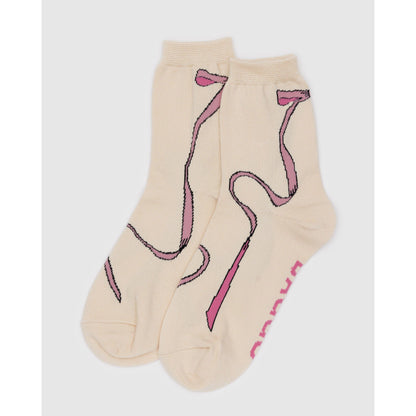 CREW SOCK - PINK BOW