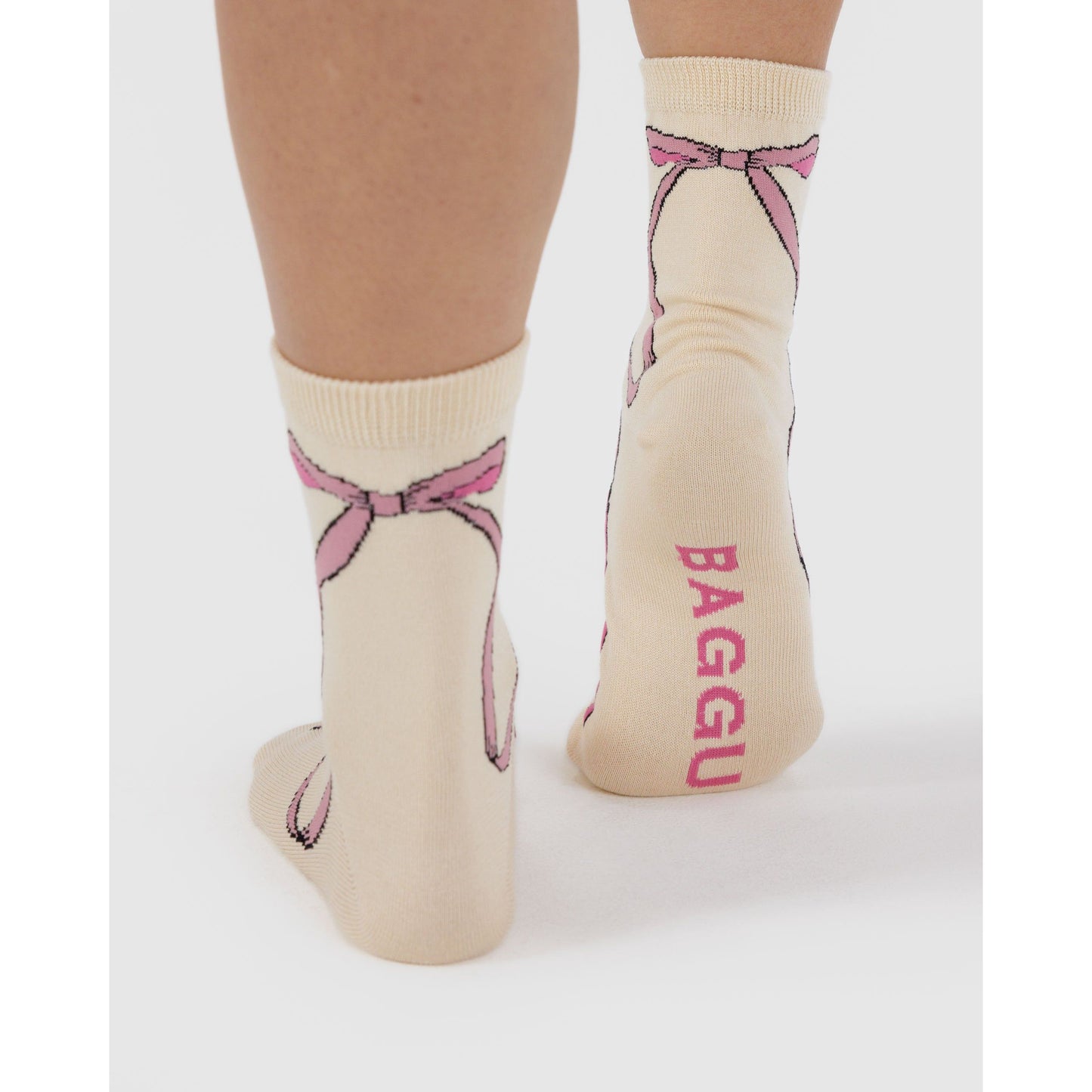 CREW SOCK - PINK BOW