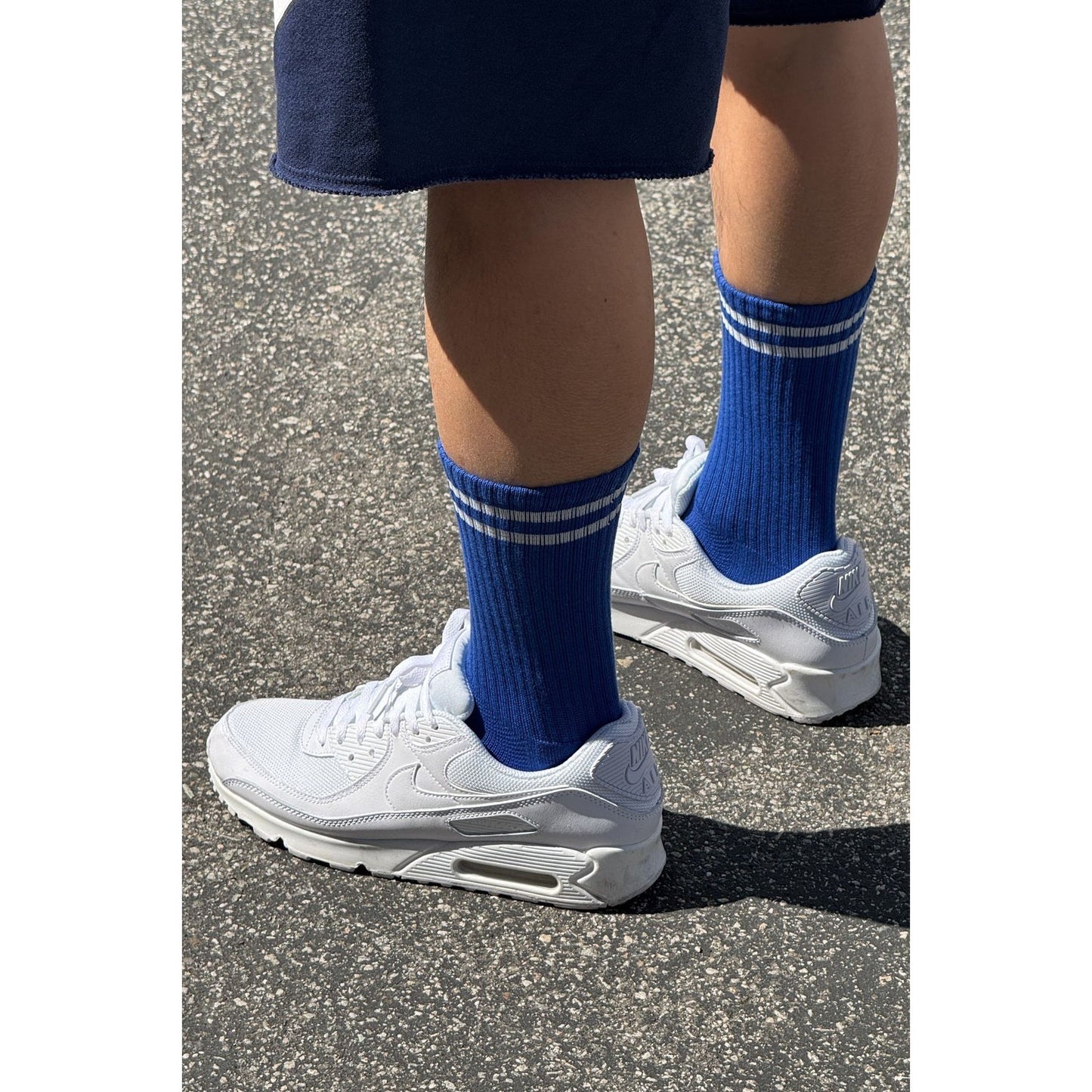 EXTENDED BOYFRIEND SOCKS -COBALT
